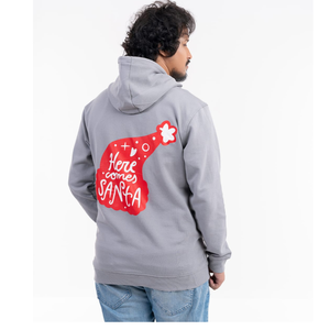 Sweat à capuche imprimé Noël noir respirant en tissu mi-lourd avec tissu polaire de haute qualité pour homme, sweat à capuche zippé - Product Image 5