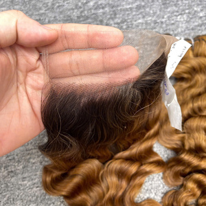 Cheveux bouclés birmans naturels ondulés Hairvietnam – Qualité supérieure, ondulations profondes, super ondulations, lisses naturels, blonds - Product Image 3