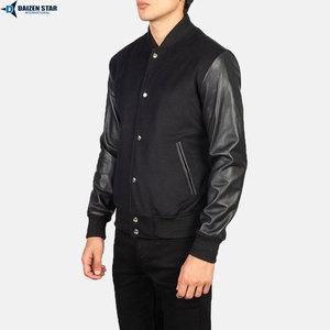 Custom Men’s Varsity <b>Jacket</b> Embroidered Logo Letterman <b>Jacket</b> OEM Bulk Wholesale - Product Image 2