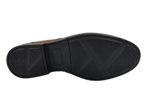 Mocasines de Cuero Genuino Color Marrón Tabaco, Punta Redonda, Sin Cordones, Suela de Goma Acolchada, Color Sólido, Para Todas las Temporadas - Product Image 4