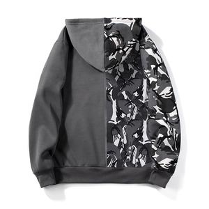 Sweat à capuche 2 tons pour hommes, streetwear de bonne qualité, slim fit, impression personnalisée, polaire brodé, vente en gros, - Product Image 4