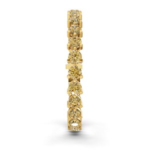Bracelet tennis en or blanc 10 carats avec diamants de laboratoire jaune citron ronds Anahita (2 carats) Tw. Bague de luxe sertie clos pour femme, idéale pour les fêtes, vente en gros - Product Image 3