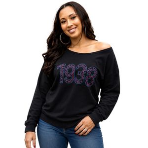 Sweat-shirt noir à col rond, pull décontracté à manches longues pour femmes, à porter au quotidien, streetwear, style sportif, vêtements confortables - Product Image 1
