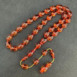 Rosario Islámico de Lujo con Cuentas de Resina, Contador de Oraciones Musulmán, Elegante Accesorio Espiritual para el Adoración, Técnica de Fundición en Forma de Búho - Product Image 4