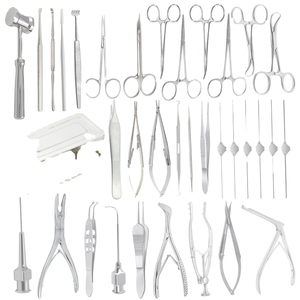Kit de base de 30 instruments chirurgicaux ophtalmiques en acier inoxydable pour la chirurgie lacrymale et l'oculoplastie, avec plateau supérieur, pour DCR oculaire - Product Image 1