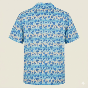 Wholesale Custom Hawaiian <b>Shirt</b> Tropical Beach Floral Print Short Sleeve <b>Button</b> Up Summer Vacation <b>Shirts</b> OEM Manufacturer - Product Image 3