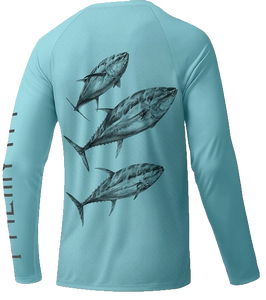 Camisa de Pesca de Manga Larga para Niños, Estampado de Tarpaón Azul, Sublimación, Protección Solar UPF 50, Anti-UV, 85% Poliéster + 15% Elastano - Product Image 5