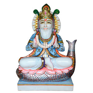 Statue de Bhagwan Jhulelal en marbre |   Murti Jhulelal Sindhi Fait Main – MALIYAS - Product Image 1