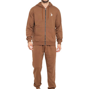 Nouvel ensemble de survêtement sportif Spawrts en coton éponge marron, respirant et élégant, modèle Combaxx, vente chaude - Product Image 1