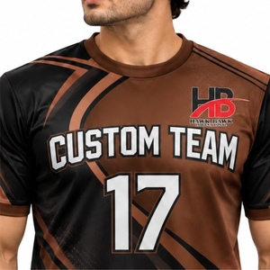 Camiseta Deportiva Personalizada para Hombre con Cuello Redondo Sublimado, Manga Corta, Absorción de Humedad, Ajuste Atlético, Sensación Deportiva Transpirable - Product Image 4