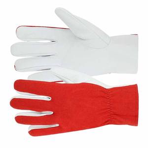 Goat Grain Leather Assembly <b>Gloves</b> Heavy Duty Abrasion Resistant Hand Protection Heat Resistant Construction Gardening <b>Gloves</b> - Product Image 1