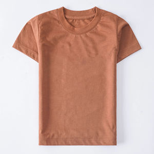 Camisetas Casuales de Algodón 100% Puro para Niños, Cuello Redondo, Diseño Liso o Estampado, para Bebés Niños y Niñas, Venta al Por Mayor - Product Image 1