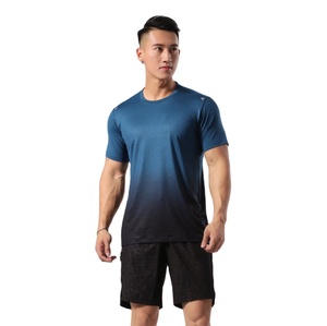 Wholesale Summer Men's Shirts Running Fitness 100% Polyester Gym Custom Custom Logo High Quality Sport Printed T Shirt for Men - Product Image 4