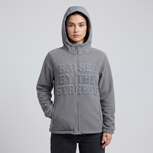 Veste polaire streetwear unisexe zippée, en polaire douce, avec broderie personnalisée - Product Image 5