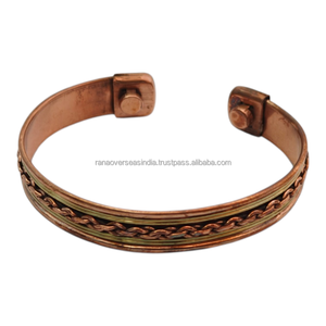Brazalete Magnético de Cobre de Alta Resistencia para Hombre - Brazalete de Bio-Terapia para Aliviar el Dolor de Artritis, Tendinitis y Articulaciones, Diseño Moderno, Aniversario - Product Image 1