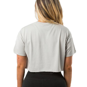 Ladies Crop Top T Shirts Breathable Cotton Lightweight Casual Summer Wear Women Fashion Streetwear OEM ODM Supplier Manufacturer - Product Image 2