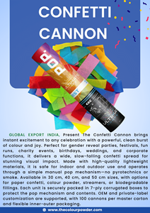 Canon à confettis personnalisé OEM |   Lanceur de confettis à air comprimé pour mariage et festival - Product Image 2