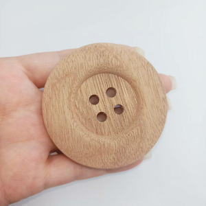 Boutons ronds plats en bois naturel pour la décoration, l'artisanat, le bricolage, les jouets en bois - Product Image 5
