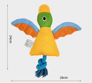Juguete Ecológico para Perros de Malla de Tela, Juguete Masticable para Perros, Interactivo, Divertido, con Sonido, Juguete de Movimiento para Mascotas, Cuerda de Algodón para Jugar a Tira y Afloja, 24x28x5cm para Cachorros - Product Image 2