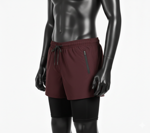 Shorts de fitness pour hommes personnalisés par sublimation, shorts de natation 2 en 1 pour hommes avec doublure de leggings de compression, vêtements de fitness tendance à séchage rapide - Product Image 3