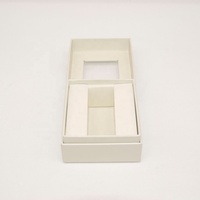 Boîtes de lèvre et de base en carton blanc de vente chaude pour l'emballage facial de crème de parfum de cosmétiques avec la fenêtre de PE et l'insertion de papier