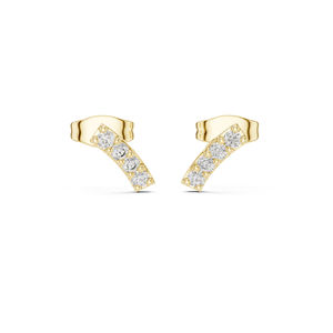 Boucles d'oreilles de fiançailles en or blanc 14 carats avec diamant rond cultivé en laboratoire pour femmes |   Nouveau diamant cultivé - Product Image 2