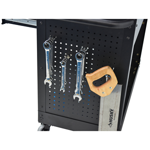 Matte Black Powder Coated Steel 1 <b>Drawer</b> Utility Cart Family keywords: for Garage Workshop Storage Use - Product Image 2