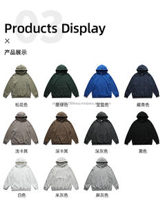 Sudadera con Capucha, Cordón Ajustable, Holgada, al por Mayor, Negra, Gruesa, Lisa, 500 g/m², Personalizable, para Hombre - Product Image 6