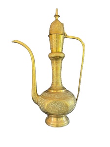 Customized Vintage Brass Indian Decorative Pot Surahi Mughal Style Kashmiri Arabic Dallah or <b>Tea</b> <b>Kettle</b> - Product Image 2