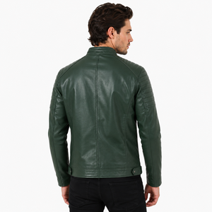 Chaqueta de cuero duradera para hombre con comodidad premium, detalles elegantes, un acabado refinado y un atractivo de moda atemporal para uso casual. - Product Image 3