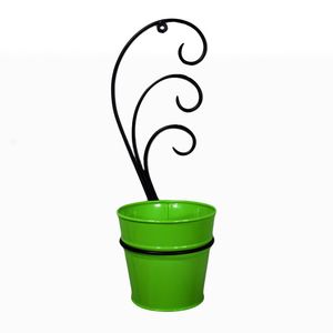 Meilleures ventes : Vase à fleurs en fer, seau rustique de style campagnard français avec poignée, pour la maison, jardinière suspendue - Product Image 2