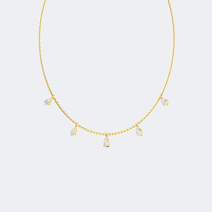 Collier avec pendentif en diamant taille poire serti de griffes, 0,95 CTW - Product Image 4