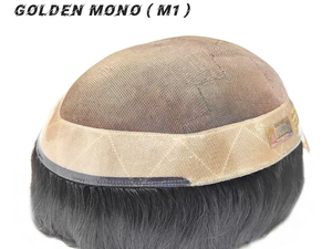 GH-M1 Sistema de Reemplazo Capilar Duradero para Hombre, 6 Pulgadas, Cabello Remy Fino Liso, Peluca Mono con Cabello Indio, Parte Media, Base de Encaje y PU, Profesional - Product Image 4