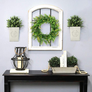 Set of 2 Farmhouse Metal <b>Wall</b> Planter,Rustic <b>Wall</b> <b>Decor</b> Country Hanging <b>Wall</b> Vase Box for Plants <b>Flower</b> Home Decoration - Product Image 5
