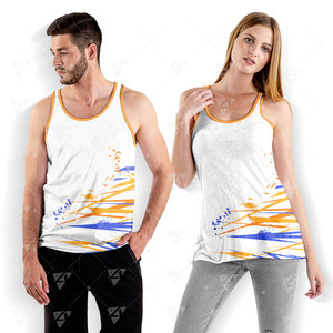 Camiseta sin Mangas Personalizada para Hombre, Talla Grande, Transpirable, Ecológica, de Secado Rápido, Poliéster/Algodón, Estampada o Lisa, Cuello Redondo, 220g, para Entrenamiento de Verano - Product Image 1