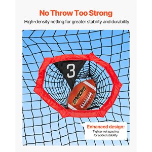 Rete da allenamento per calcio 6 x 6 piedi, senza nodi, per giovani, con 5 tasche, include strumento di fissaggio - Product Image 5