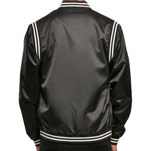 Chaqueta Varsity de Seda Personalizada para Hombre, Chaqueta Varsity de Satén con Letras Bordadas, Chaqueta Varsity de Béisbol Personalizada para Hombre - Product Image 4