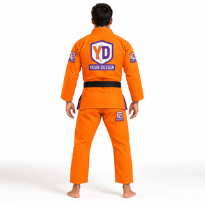 Kimono de Jiu-Jitsu Brésilien (BJJ) authentique MANGOES FASHION IBJJF, uniforme léger en coton prérétréci à tissage doré, veste et pantalon renforcés - Product Image 2