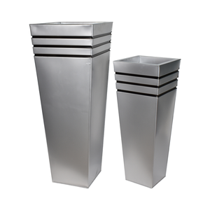 Elegantes cajas de macetas de zinc Contenedores de plantas duraderos para exteriores e interiores - Product Image 1