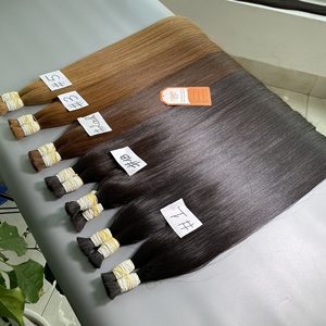 Extensiones de cabello humano virgen a granel de alta calidad, precio al por mayor de hueso recto - Product Image 3