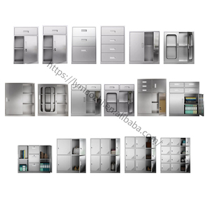Armoire de classement en acier inoxydable, armoire de rangement de bureau en métal, 4 tiroirs, serrure à clé, étagère réglable, durable, résistant à la rouille - Product Image 4
