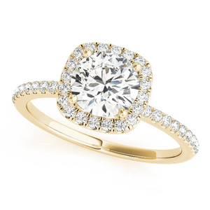 Classic Women's Diamond Engagement <b>Ring</b> With Pave Setting Round Stone Rhodium Plated 925 Sterling Silver Band - Product Image 4