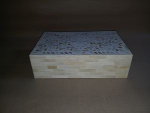 Bone Inlay <b>Keepsake</b> <b>Box</b> Handcrafted Decorative Organizer for Jewelry Collection Rings Earrings Bracelets - Product Image 2
