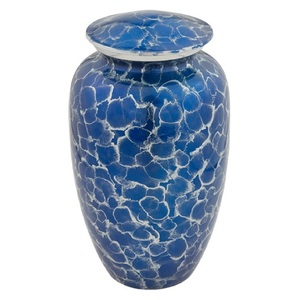 Urnas de cremación para adultos de aluminio clásico de alta calidad con adhesivo, urnas funerarias metálicas con acabado para cenizas humanas - Product Image 1