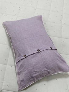Fundas de Almohada de Alta Calidad Personalizadas de Fábrica, 100% Lino Puro Tejido, Color Sólido, Lavables - Product Image 3