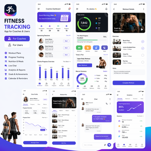 Application de suivi de la forme physique avancée sur internet pour les entraîneurs - Plans d'entraînement, suivi des progrès, chat en direct, analyse des performances - Product Image 1