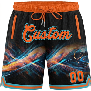 Shorts en maille personnalisés de haute qualité, sublimés, décontractés, pour le basketball et la course à pied, au-dessus du genou, respirants, pour hommes - Product Image 6