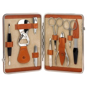 Kit de manucure 7 en 1 en acier inoxydable avec étui, ensemble de manucure portable de style classique pour adultes - Product Image 3