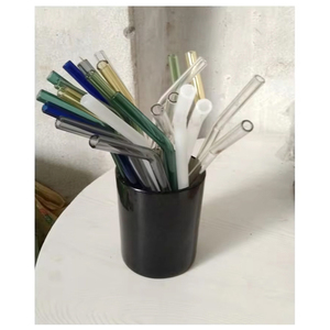 Elegant <b>Reusable</b> Glass <b>Straw</b> Clear Drinking <b>Straw</b> for Cocktails Juice Smoothies and Bar Use - Product Image 1