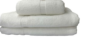 Juego de Toallas de Hotel de Lujo de 5 Estrellas con Logotipo Personalizado, Toallas Blancas 100% Algodón, Toallas Faciales, de Manos y de Baño - Product Image 4